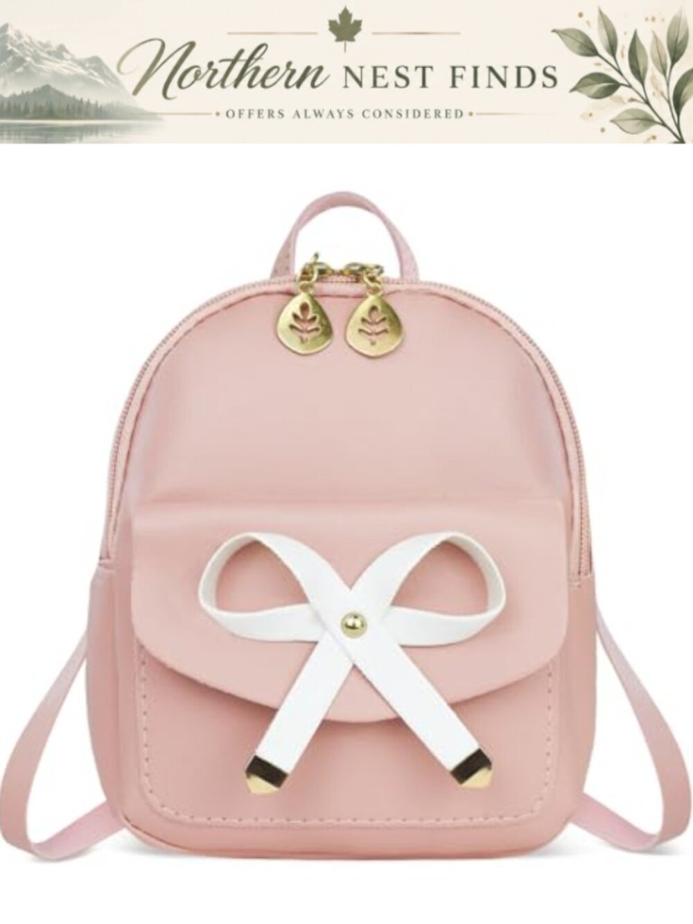PU Leather Mini Backpack Women Adjustable Strap Casual Daypack